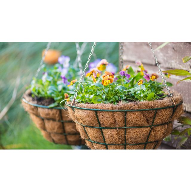 Hanging Baskets with Chain and Coco Liner 2 pc. R61935